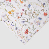 Aquarel wilde bloem Kleine Bedrijven Verpakking Tissuepapier (Detail)