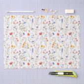 Aquarel wilde bloem Kleine Bedrijven Verpakking Tissuepapier (Craft)