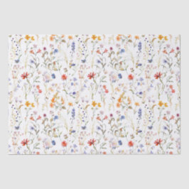 Aquarel wilde bloem Kleine Bedrijven Verpakking Tissuepapier