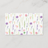 Aquarel Wilde Bloem Luierspel Baby Borrel Informatiekaartje (Achterkant)