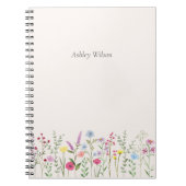 Aquarel Wilde Bloem Persoonlijk Notitieboek (Voorkant)