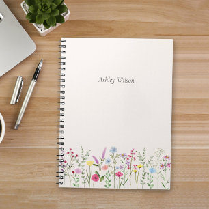 Aquarel Wilde Bloem Persoonlijk Notitieboek