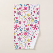 Aquarel Wilde Bloem Uniek Bad Handdoek (Handdoek)