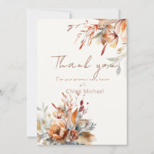 Aquarel wilde bloemen Baby shower