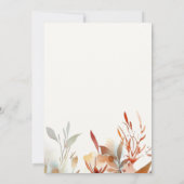 Aquarel wilde bloemen Baby shower Kaart (Achterkant)