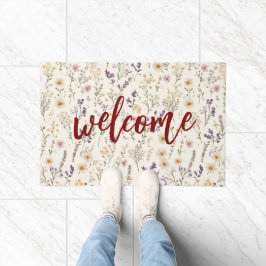 Aquarel Wilde Bloemen Welkom Deurmat