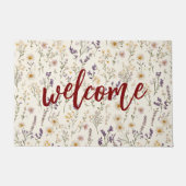 Aquarel Wilde Bloemen Welkom Deurmat (Voorkant)