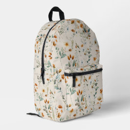Aquarel wildflower boho bedrukte rugzak