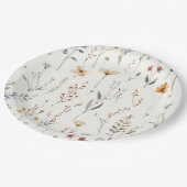 Aquarel wildflower boho stijl papieren bordje (Gekanteld)