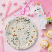 Aquarel wildflower boho stijl party papieren bordje (Feest)
