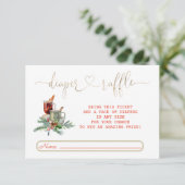 Aquarel Winter Botanische Gouden Luier Raffle Informatiekaartje (Staand voorkant)