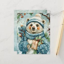 Aquarel Winter IJsbeer Scrapbook Papier