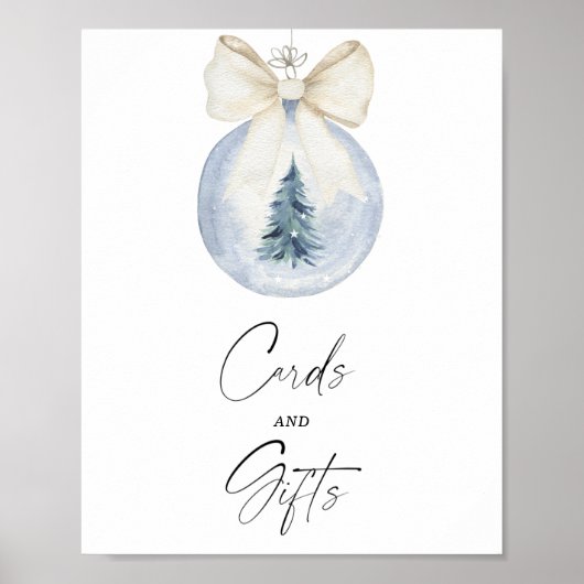 Aquarel winter Kaarten en Cadeaus Poster (Voorkant)