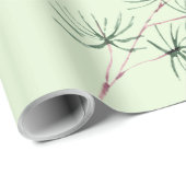 Aquarel Winter Kerstmis Bos Boomtak Cadeaupapier (Rol Hoek)