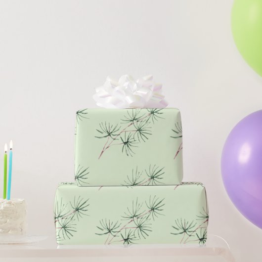 Aquarel Winter Kerstmis Bos Tak Cadeaupapier (Feestgeschenken)