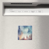 Aquarel Winter Kunstmagneet Magneet (Insitu (Vaatwasser))