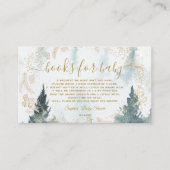 Aquarel Winter Scenery Gouden Boeken voor Baby Informatiekaartje (Voorkant)