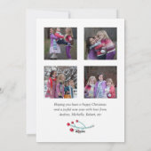 Aquarel Winter Vogel Kerst foto collage Feestdagenkaart (Achterkant)