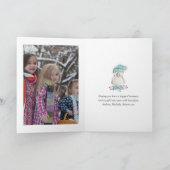 Aquarel Winter Vogel Kerst foto Feestdagen Kaart (Binnen)