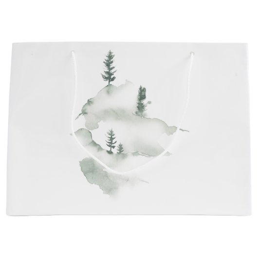 Aquarel Winterse Taferelen Groot Cadeauzakje (Voorkant)
