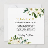 Aquarel Witte Bloem Dankkaart Bedankkaart (Voorkant)