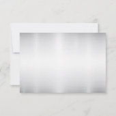 Aquarel Witte Bloemen Gouden Frame Zilver Teal RSVP Kaartje (Achterkant)