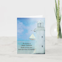 Aquarel Witte Vuurtoren voor Condoleance Bedankt