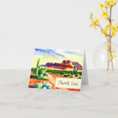 Aquarel woestijn aanpasbaar kaart (Gele Bloem)