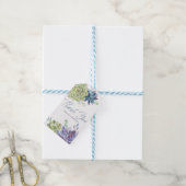Aquarel Woestijn Cactus Succulenten Bedankt Cadeaulabel (Met Touw)