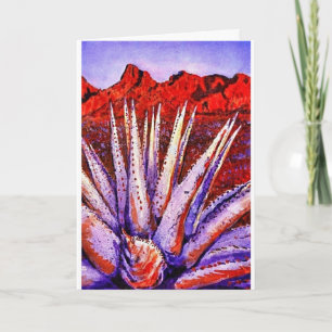 Aquarel woestijn notitiekaart  