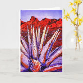 Aquarel woestijn notitiekaart (Gele Bloem)