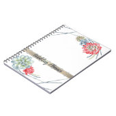 Aquarel Woestijn Rode Succulenten Notitieboek (Linkerzijde)