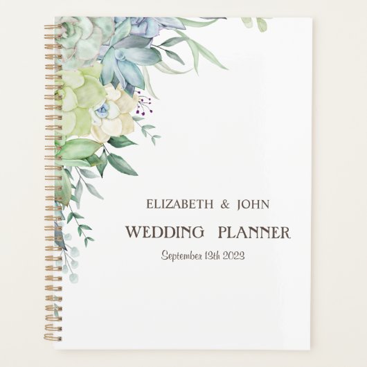 Aquarel Woestijnsucculenten Stippen Planner (Voorkant)