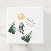 Aquarel Wolf Baby Shower Bedankt Bedankjes Labels (In situ)