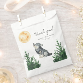 Aquarel Wolf Baby Shower Bedankt Bedankzakje