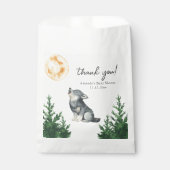 Aquarel Wolf Baby Shower Bedankt Bedankzakje (Voorkant)