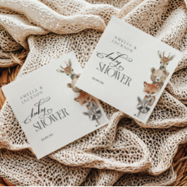 Aquarel Woodland Animals Modern Baby shower Servet