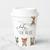 Aquarel Woodland Animals Modern Papieren Bekers (Voorkant)