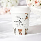 Aquarel Woodland Animals Modern Papieren Bekers