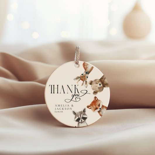 Aquarel Woodland Dieren Dank u Bedankjes Labels