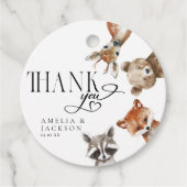 Aquarel Woodland Dieren Dank u Bedankjes Labels (Voorkant)