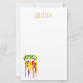Aquarel wortels cute groenten briefpapier (Voorkant)