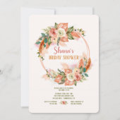 Aquarel Wreath Uitnodiging Geschilderd (Voorkant)