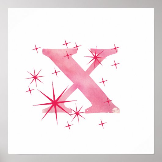 Aquarel X Poster (Voorkant)