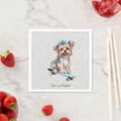 Aquarel Yorkshire Terrier servetten (Insitu)