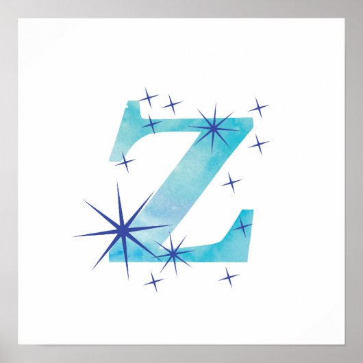 Aquarel Z Poster (Voorkant)