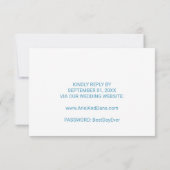 Aquarel Zand en Zee Trouwwebsite RSVP Kaart (Achterkant)