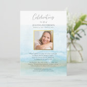 Aquarel Zanderig Strand Foton van een viering van  Kaart (Staand voorkant)