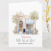   Aquarel Ze zei Oui  bruidsmeisjesfeestje Kaart (Gele Bloem)