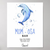 Aquarel zee dolfijn - momosa bar poster (Voorkant)